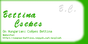 bettina csepes business card